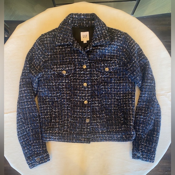Gap Button Down Tweed Jacket EUC - Picture 2 of 6